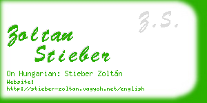 zoltan stieber business card
