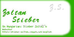 zoltan stieber business card